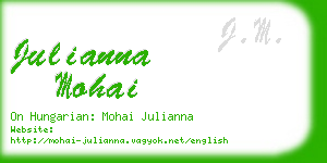 julianna mohai business card